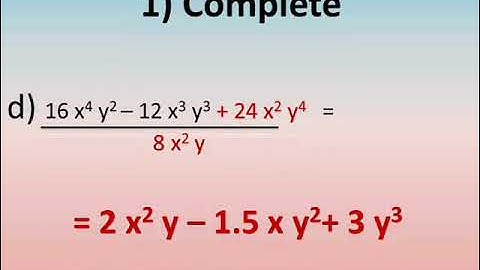 prep 1 algebra first term exercise on unit 2 lesson 7 dividing algebraic expression by a monomial