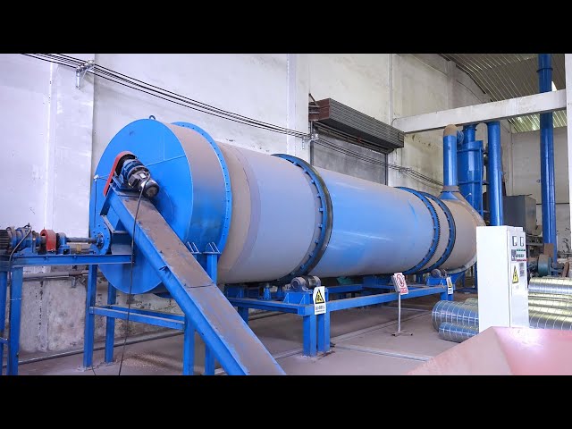 Rotary Drum Drying Machine Working - Youtube