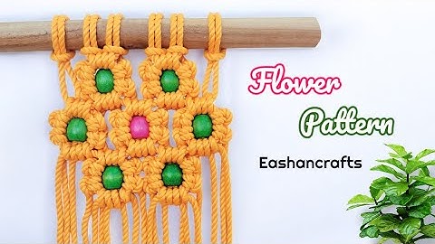 New Macrame Flower Pattern Design 🌸 | Easy Macrame Pattern with Beads Tutorial