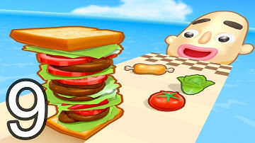 Sandwich Runner - Gameplay Walkthrough Part 9 All Levels (Android, Ios)