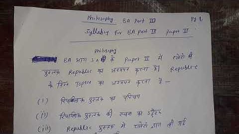 Syllabus for Philosophy BA part 3