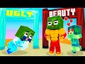 Monster School : Fire Baby Zombie x Squid Game Doll Run Challenge - Minecraft Animation