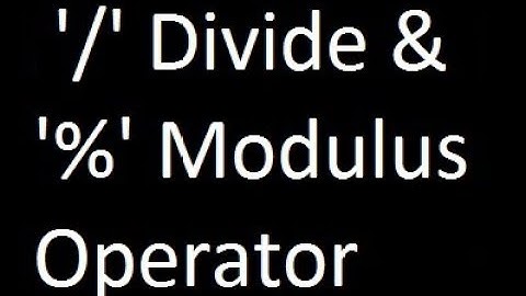 C Programming Tutorials: Divide & Modulus Operator Program in C (Hindi) by Saurabh Bhargava