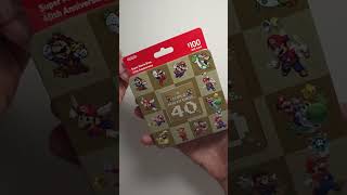 Super Mario Bros 40th Anniversary 100 Nintendo eShop Gift Card in a Collectible Case Unboxing