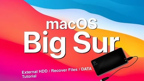 How to recover lost data/files after installing "MacOS Big Sur" on external HDD