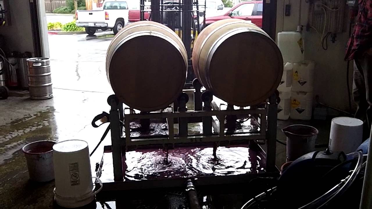 WINE BARREL WASHING FUN AT JESSUP CELLARS YouTube
