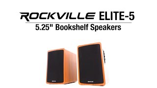 The New Rockville ELITE-5 5.25" Powered Bookshelf Speakers w/ Bluetooth, Microphone inputs & Optical