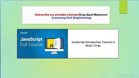 JavaScript Introduction Tutorial in Hindi / Urdu