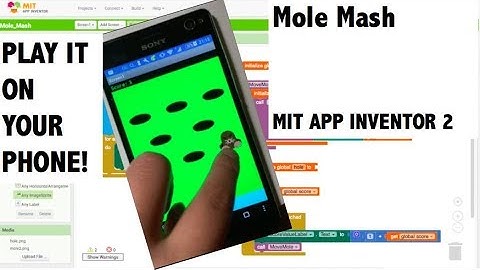 Creating Mole Mash and playing on my phone!!/ MIT App Inventor Programming