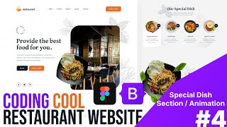 Figma to HTML with Bootstrap 5 4 : Special Dish Section (Cool Restaurant Landing Page)