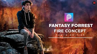Fantasy Forrest Fire Concept Photo Editing | in Picsart Application | Rahul Maida Edits screenshot 1