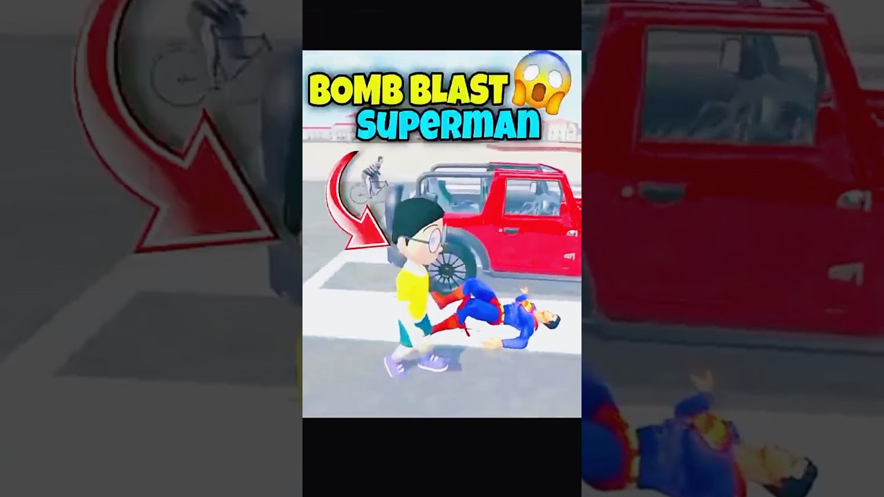Superman planted a bomb in the car 😥 in game story Indian theft Auto 