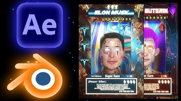 How to Create RARE 3D DIGITAL COLLECTIBLE CARDS ! Adobe Ae / Blender Tutorial