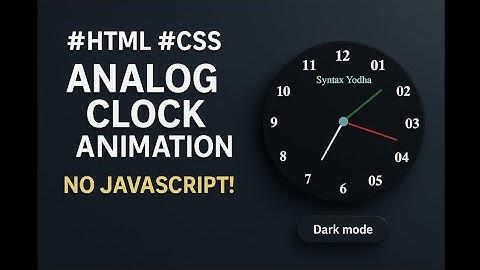 Analog Clock Only HTML & CSS  Animation Using⏰| No JavaScript Needed! |#Analogclock #htmlcssproject