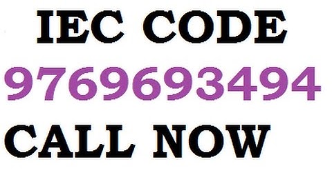 EXPORT LICENSE, IMPORT LICENSE 9769693494 IEC CODE ONLINE