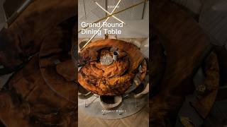 Grand Ancient Kauri round dining table. #ancientkauri #woodworking #luxuryinteriors #wood #table