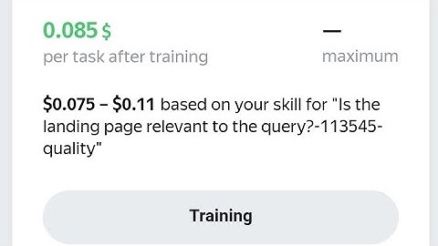 Is the landing page relevant to the query?0.085$ accepted training