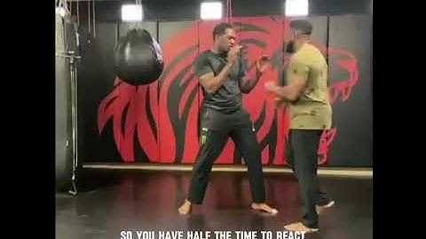 MICHAEL JAI WHITE TEACHING JON JONES HIS TRUE VERSION OF THE FRONT KICK !! STIPE FELT THIS KICK !!!!