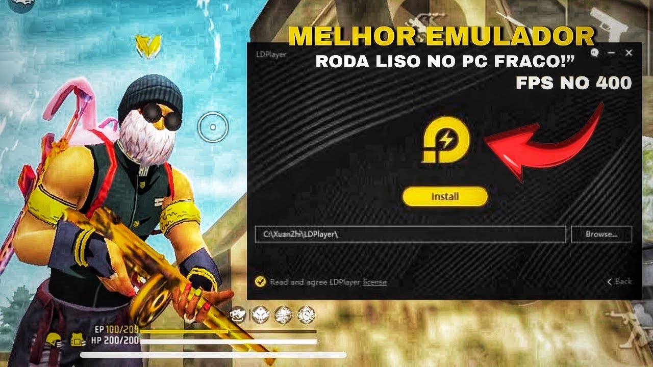 COMO AUMENTAR O FPS NO FREE FIRE!! COM EMULADOR LDPLAYER RODA LISO