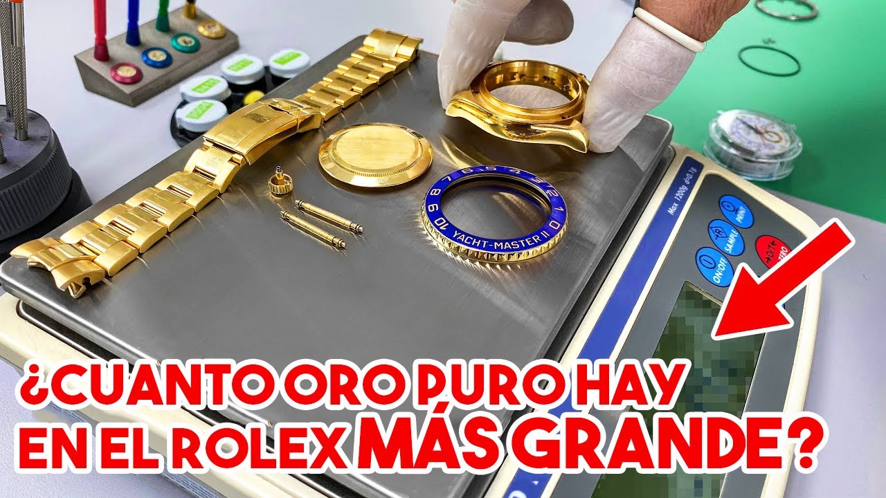 ¿Cuánto Oro hay en el Reloj de "Oro Sólido" MÁS GRANDE hecho por Rolex?