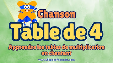 La table de 4 - Apprends la multiplication en chantant !