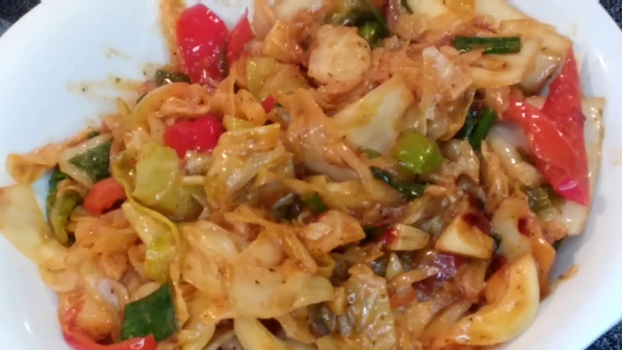 Spicy Stir fry Cabbage 🔥 - YouTube