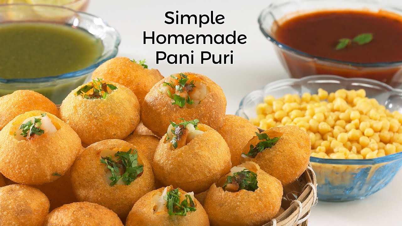 Complete Pani Puri Recipe | ఇంట్లోనే పానీ పూరి ఇలా సింపుల్ గా చేస్కోండి | Pani Puri | Golgappa | Hyderabadi Ruchulu