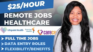 Healthcare Remote Jobs 2024 Data Entry Benefits provided WFH Jobs Fulltime