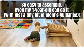 Embling The Conkka Foldable Wooden Baby Playpen With My 1-Year-Old