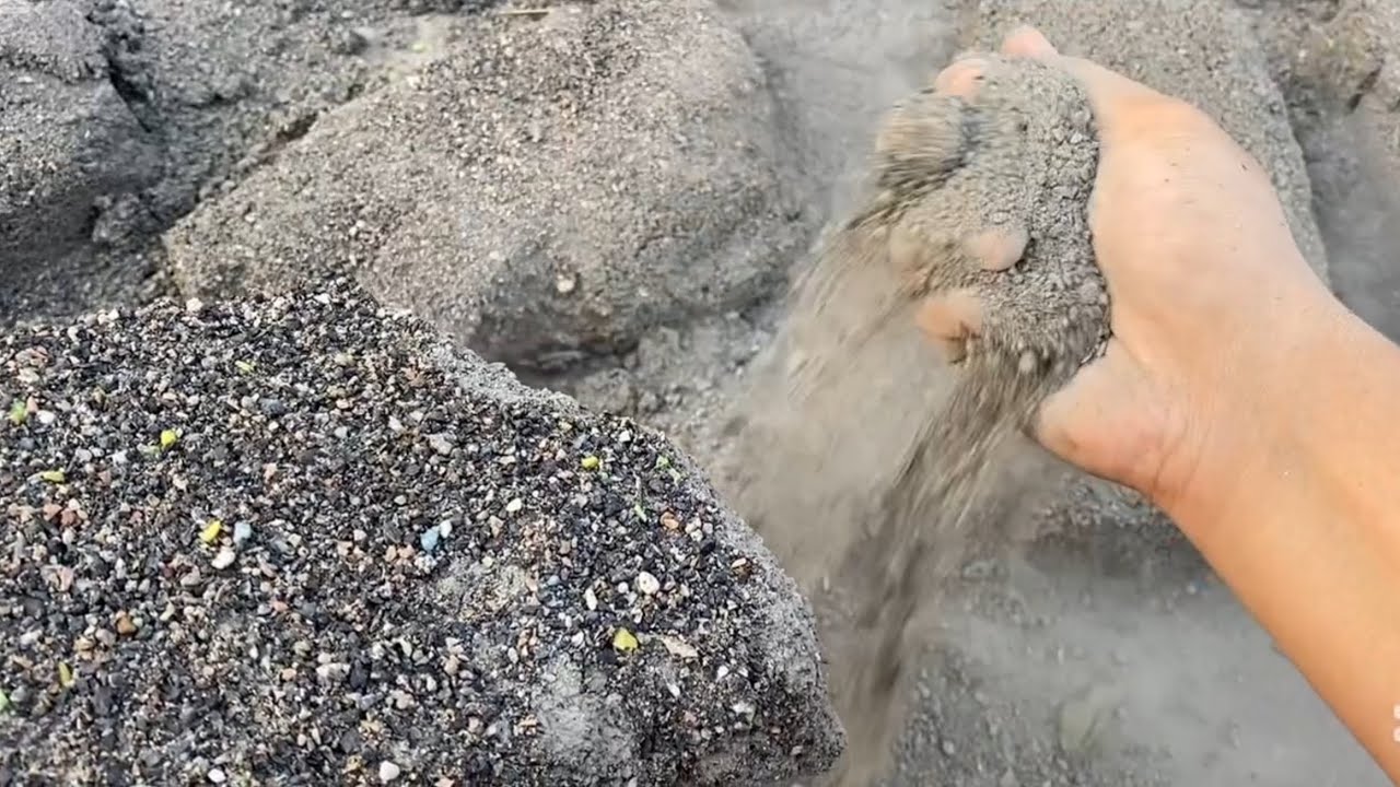 Zindagi aik mushkil safar hai💔/Stoney black sand dry floor & water crumbling/#asmr #relax💦❤