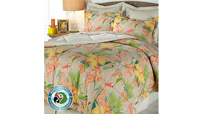 Margaritaville Hibiscus Floral 6piece Comforter Set Youtube