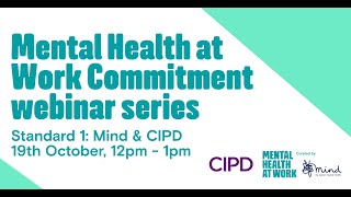 Mental Health at Work Commitment standard 1: a systematic programme of activity