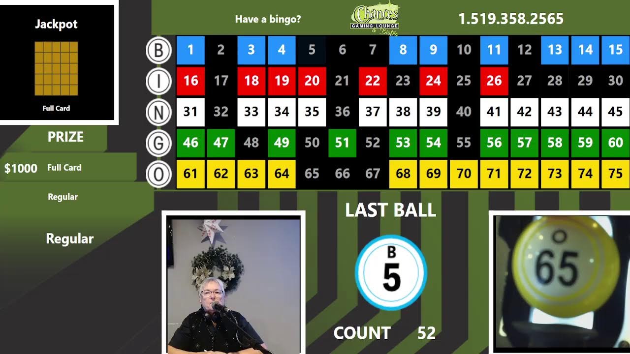 Regular Bingo Dec. 31