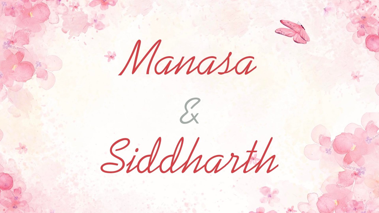 Manasa & Siddharth’s Wedding Live Starts at 8:00 AM IST