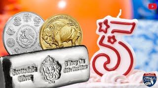5 Years of Stacking Silver & Gold on YouTube
Many YouTube Stackers have come and gone. But Florida Stacker is still here stacking silver and gold and sharing that with you on YouTube. Thank you all for joining me on this journey. I look forward to many years ahead together stacking it up.
Interested in buying Silver, Gold, or Platinum Bullion? Please send email to: thefloridastacker@gmail.com
Ill be happy to help you find what you are looking for.
Where I purchase Gold and Silver Online. Any purchase you make with Florida Stacker sponsors goes a long way in helping this channel continue to grow! You are appreciated for using these links!
Apmex: http://www.mnpa6gtrk.com/5379SL9/B41MKBX/?uid=7311
My local Coin Shop is:
Orlando Coin Exchange
https://www.orlandocoinexchange.com/
Please Call Ahead for an Appointment 5 Years of Stacking Silver & Gold on YouTube