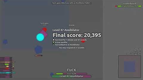 【Arras.io Sandbox 1v1】132 (Annihilator) vs. Athu (Annihilator) (Round N-2) [2021/10/4]