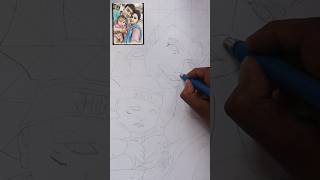 how to make outline grid line method #drawing #artist #shorts