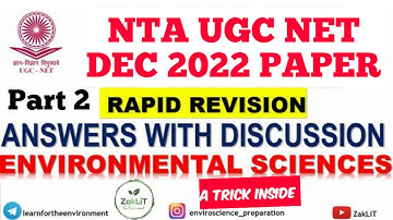 🔴Rapid Revision UGC NET Environmental Science 2022 (Part 2)