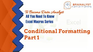Conditional Formatting - Macros | Excel Macros | Excel VBA Macros | VBA | Excel Automation | Macros