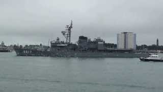 Japanese Navy (JMSDF).Training Ship Shirayaki (TV 3517) Leaving Portsmouth - 25th July 2013