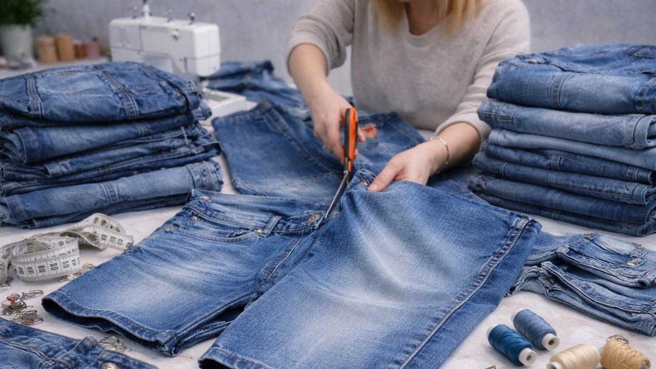 Подсмотрела эту идею в дорогом доме и сразу же пошла собирать старые джинсы. Хендмейд вещь для дома