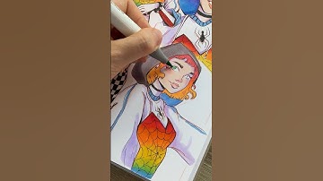 Drawing a Spidersona for my OC! (Part 3) #artshorts