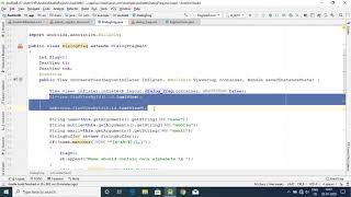 Registration form validation using Dialog Fragment(Sending data from activity to dialog fragment)