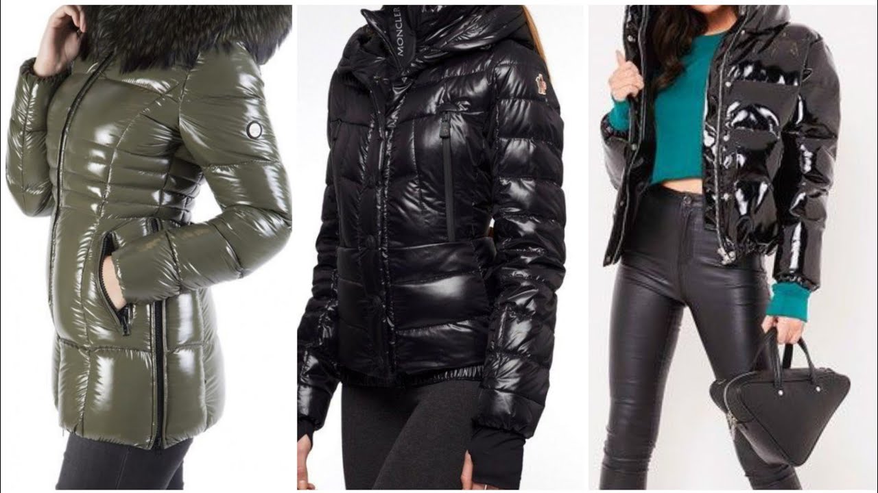 Stunning and trendy women latex puffer jacket design - YouTube