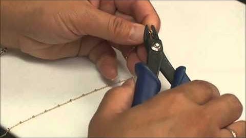 How to finish a  chain with Crimp Ends-Basic Chain #3-Jewelry Making Video-BeadUnoin