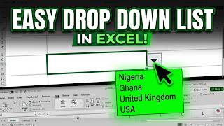 How to Create a Dropdown List With Multiple Options in EXCEL | EXCEL Tutorial