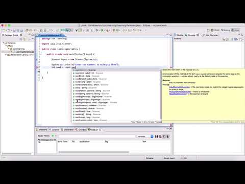 Java Programming : Course 005 Getting Input from the user