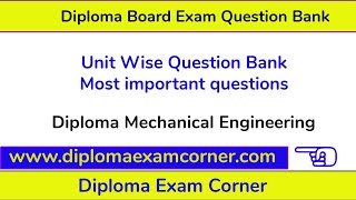 Diploma Board Exam Question Bank