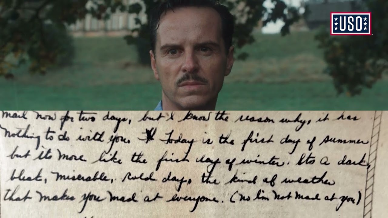 PRESSURE star Andrew Scott reads from a soldier's D-Day letter, written from the front lines.