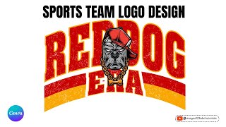 Create Sports Team Logo Curved Text Effect Canva Grunge Effect Step by Step Beginner Tutorial